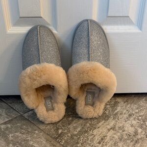 UGG Sparkle Slippers with Chestnut Shearling Trim
